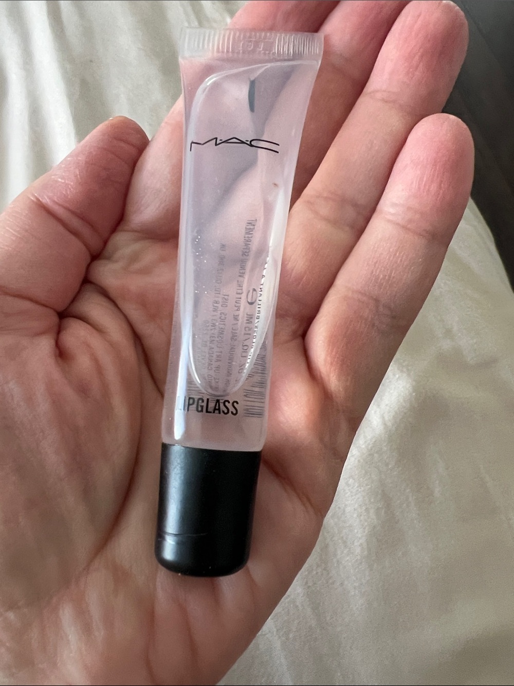 MAC Cosmetics Clear Lipglass Gloss - Transparent Gloss with Black Cap